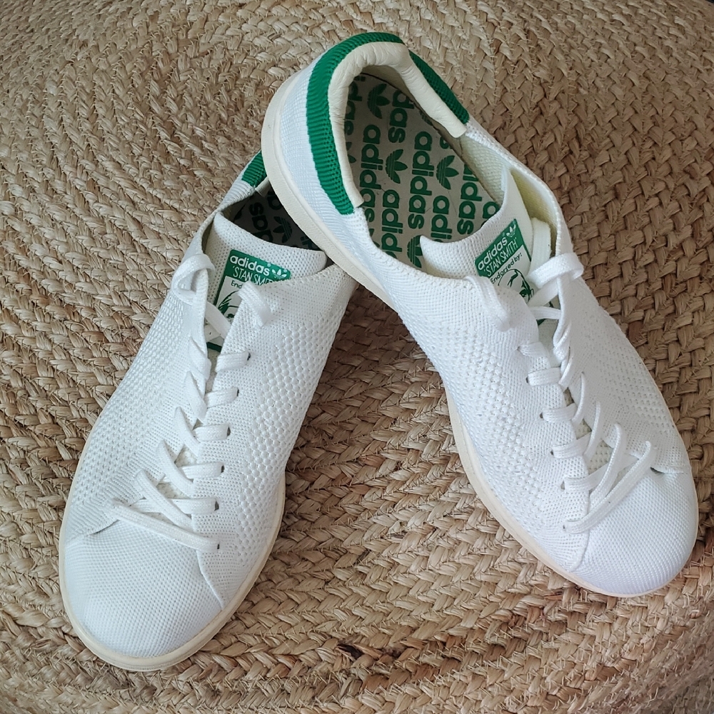 Adidas Stan Smith Green White Low Rise Shoes Sneakers Size 10